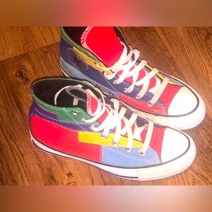 Converse Sneakers color block Colorful Women’s size 7 High-Top Sneakers men’s 5